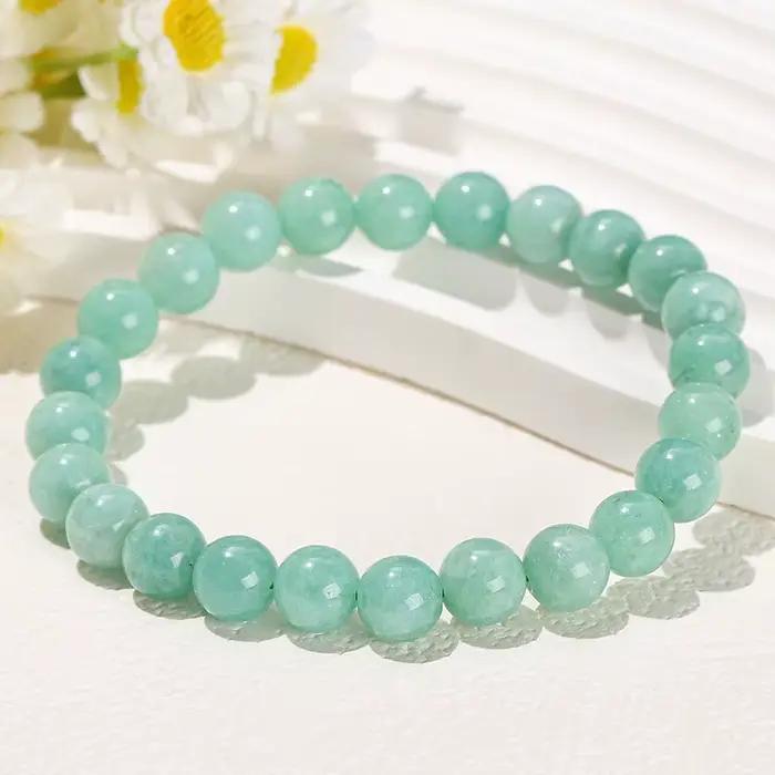 JD-Bracelets perlés en jadite pour femmes, bijoux de guérison énergétique faits à la main, cercle unique, vert naturel du Myanmar, diversifier, commandé, luxe