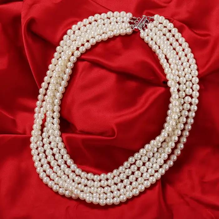 Collier de Cosplay reine Vintage, faux collier ras du cou en perles, Renaissance médiévale, Anne Boleyn, accessoires de Costume