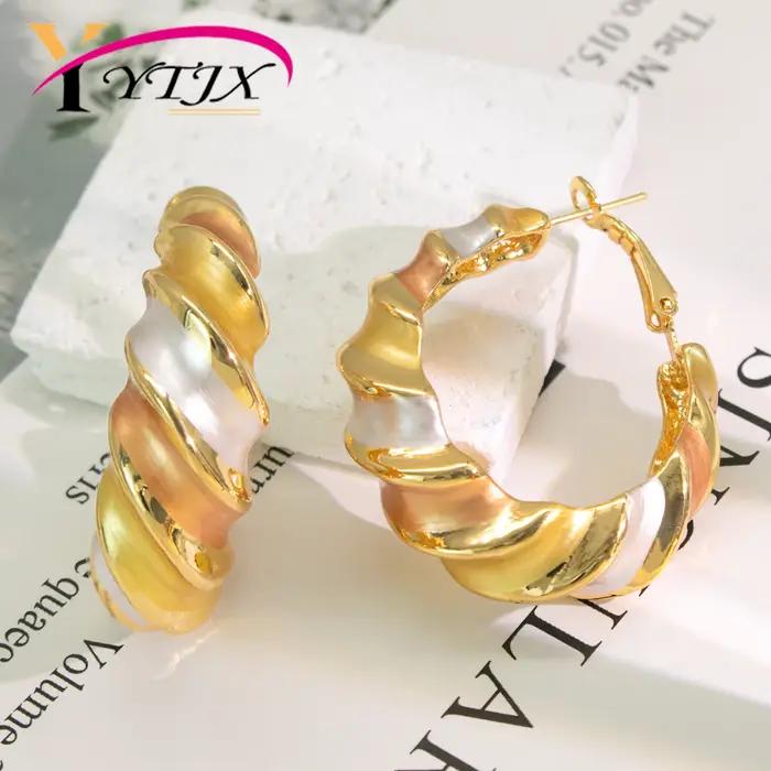 Boucles d'oreilles pour femmes YTJX Y2K, exquises, tricolores, adaptées aux filles gothiques, accessoires de fête, bijoux hypoallergéniques, cadeau de fiançailles