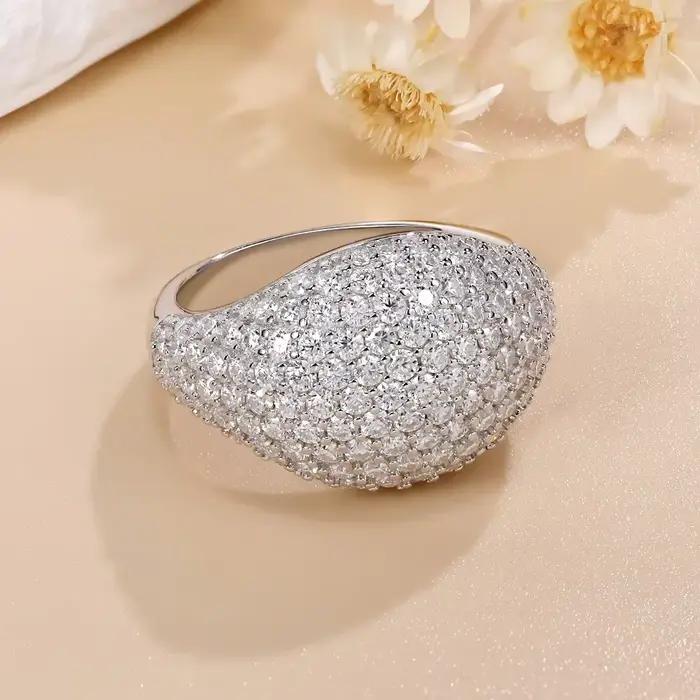 M-JAJA 2.42ct bague Moissanie complète pour hommes/femmes S925 en argent Sterling alliance diamant Hip Hop anneaux bijoux à la mode cadeaux