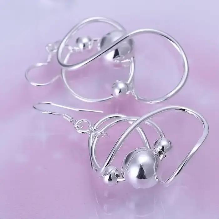 Boucles d'oreilles pendantes en argent Sterling 925 pur, éléments classiques élégants, belles mode pour femmes, bijoux de mariage pour crochet