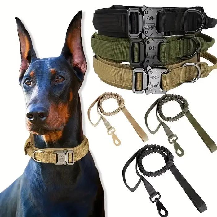 Colliers et laisses de dressage pour grands chiens - Ajustables, confortables, sûrs et durables, pour le voyage, le dressage, l'aventure et l'interaction