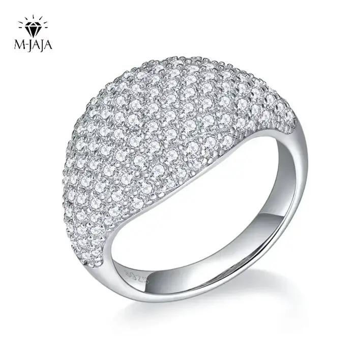 M-JAJA 2.42ct bague Moissanie complète pour hommes/femmes S925 en argent Sterling alliance diamant Hip Hop anneaux bijoux à la mode cadeaux