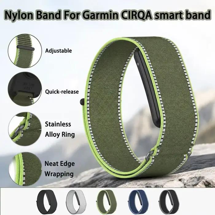 Bracelet de montre en nylon tissé pour Garmin CIRQA, bracelet intelligent réglable et respirant, bracelet de sport pour Garmin CIRQA