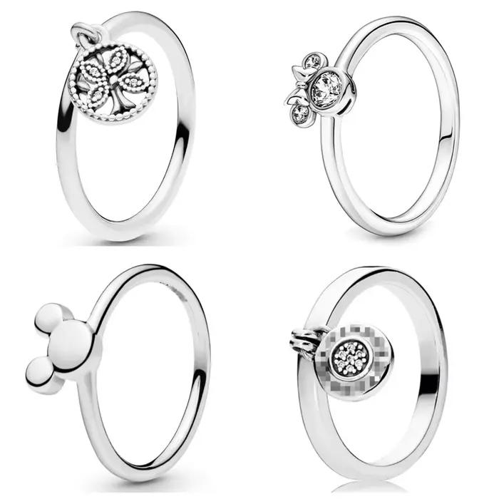 Bague minimaliste de luxe en argent sterling S925, classique et de haute qualité, Disney 2026