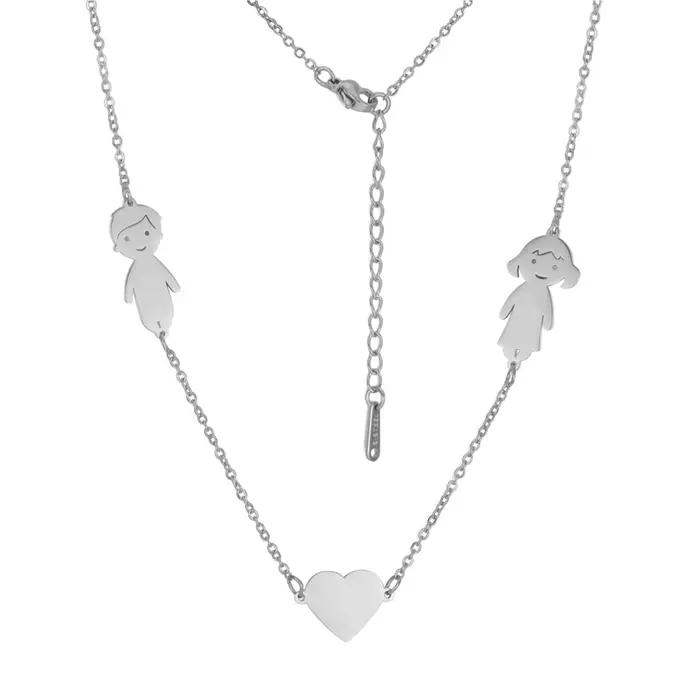 Collier Personnalisé en Acier Inoxydable avec Chaîne de Maillons et Pendentif Cœur pour Hommes Femmes Occasions Spéciales Présent Nom Gravé