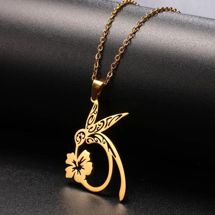 Teamer Collier vintage en acier inoxydable pour femme