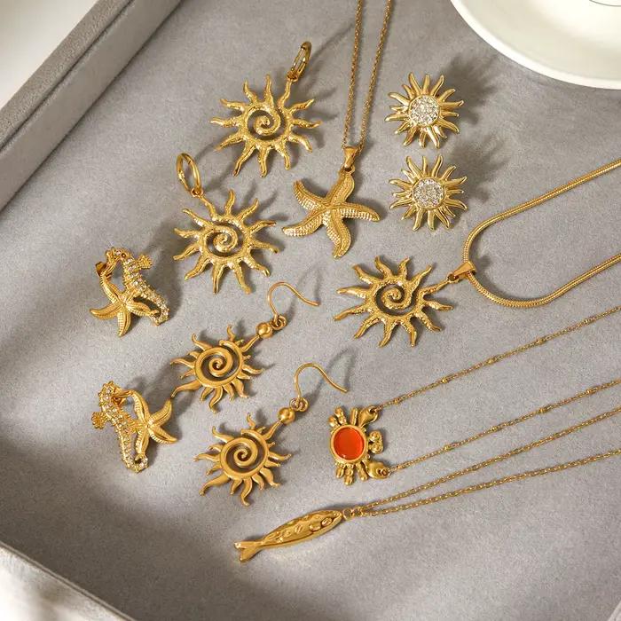 Ensemble de bijoux en acier inoxydable à la mode