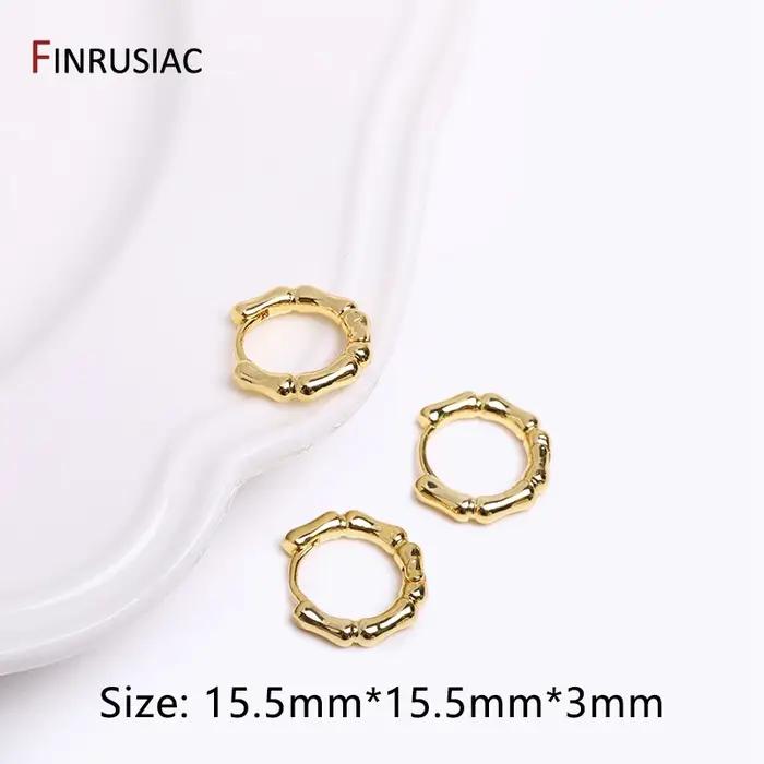 Boucles d'oreilles en laiton plaqué or pour femmes