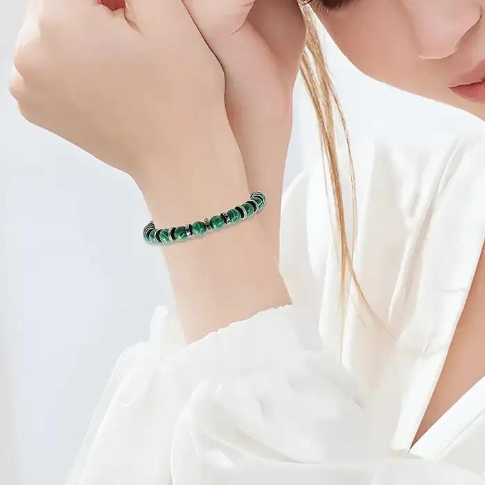 Bracelet en Malachite à la mode