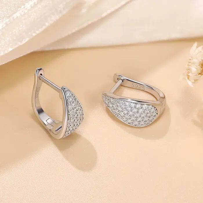 Boucles d'oreilles Moissanite couleur D pour femmes