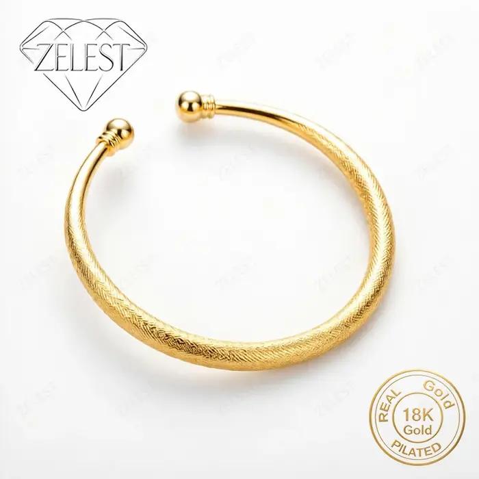 Bracelet ouvert givré exquis en argent sterling 925 plaqué or 18 carats, bijoux de mode glamour pour femmes, cadeau de fête