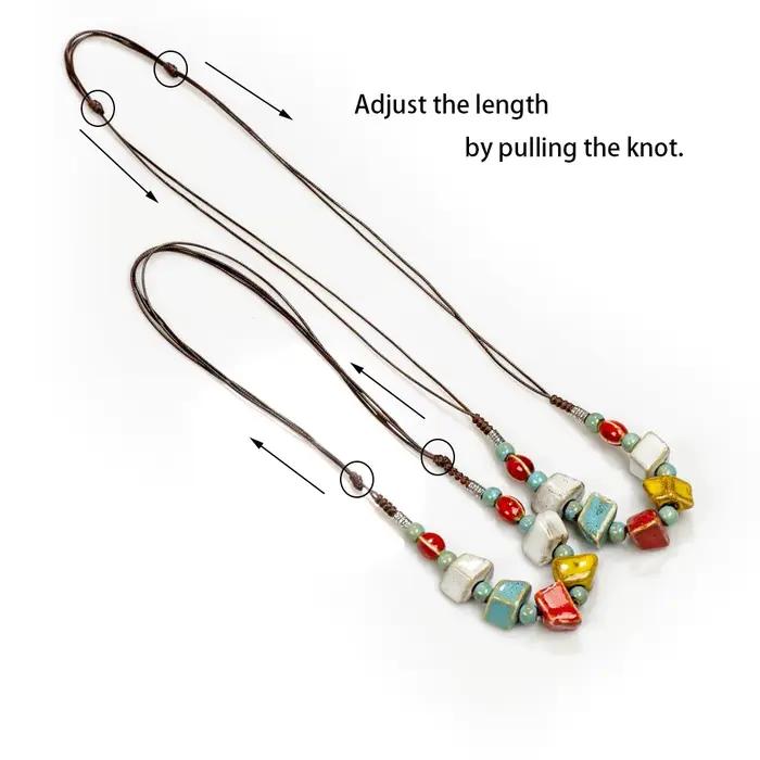 Collier en céramique pour femmes, bijoux féminins, colliers et pendentifs en porcelaine, vente en gros # MY164