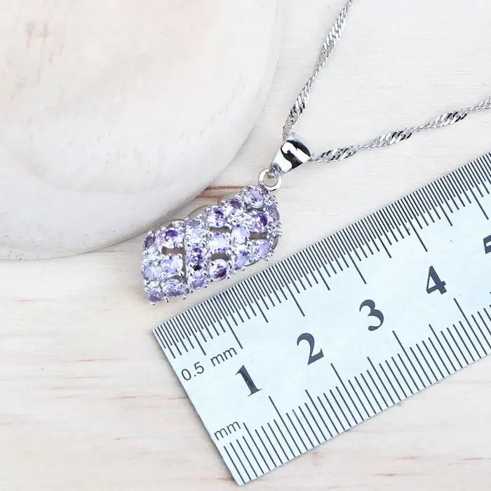 Ensemble de bijoux de mariée en argent 925 zircon motif plante collier bracelet bague boucles d'oreilles
