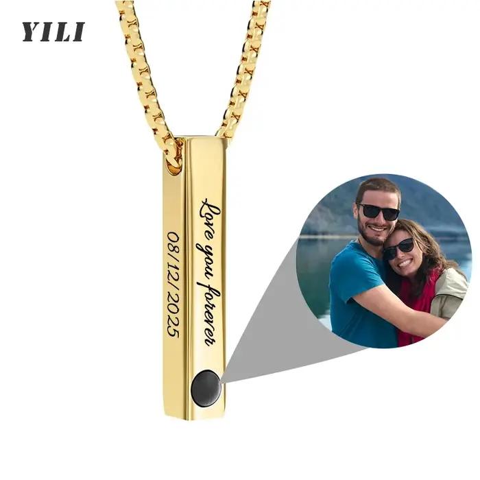 Collier Personnalisé avec Image à l'Intérieur Gravé en 3D