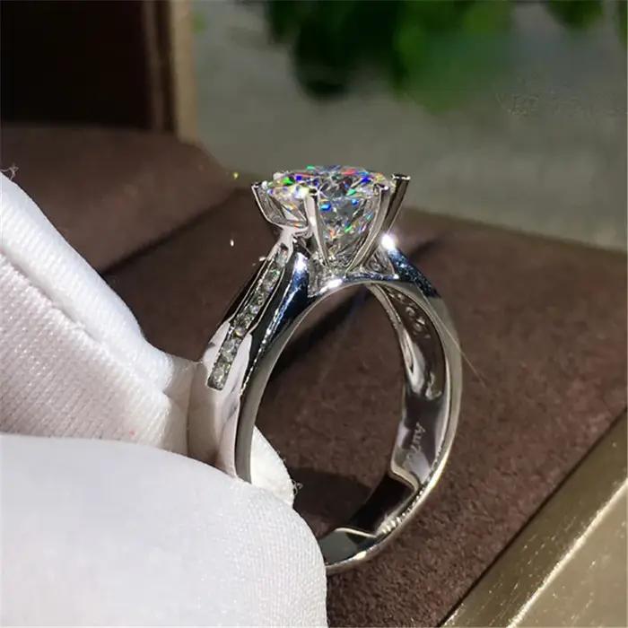 Bague de mariage CC&BYX en zircone cubique élégante avec tracker d'humeur pour femmes pour mariage fiançailles et occasions spéciales