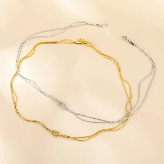 Skyrim – collier Double chaîne serpent pour femmes