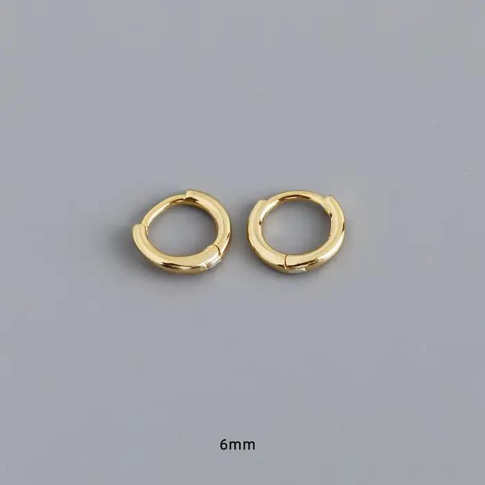 Boucle d'oreille en argent regardé 925 pour femme, bague d'oreille ronde multiple, structure d'oreil