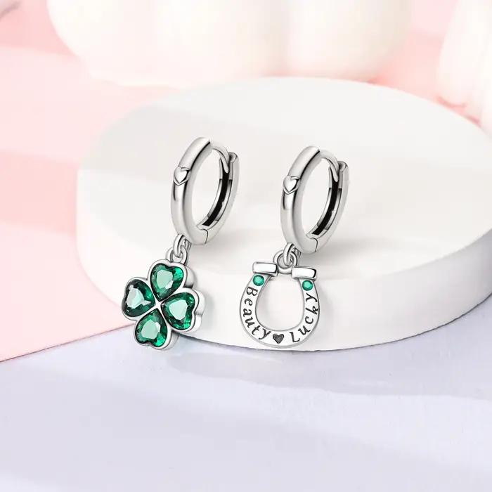 Boucles d'oreilles pendantes en argent sterling 925
