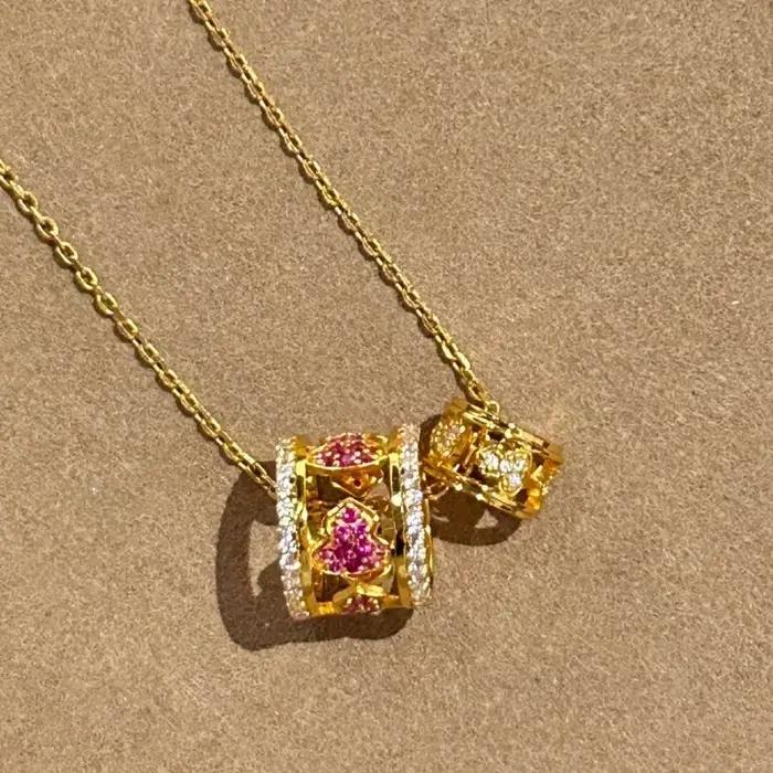 Collier de luxe en plaqué argent avec motifs géométriques et pierres précieuses pour occasions formelles femmes mariage banquets
