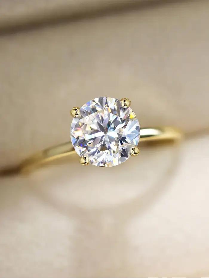 Bague ronde en argent Sterling 925 pour femmes