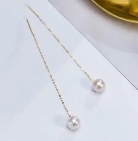 Boucles d'oreilles en or 18 carats avec perles blanches pour femmes modernes occasions spéciales elegance intemporelle