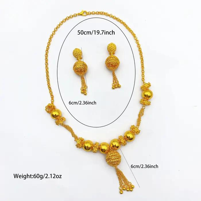 Ensemble de bijoux indiens plaqués or 24 carats