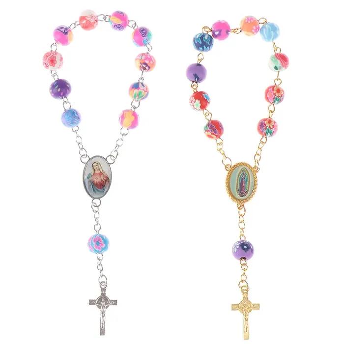 Chapelet perle Bracelet catholique pendentif vierge marie bijoux religieux chrétien centres de table