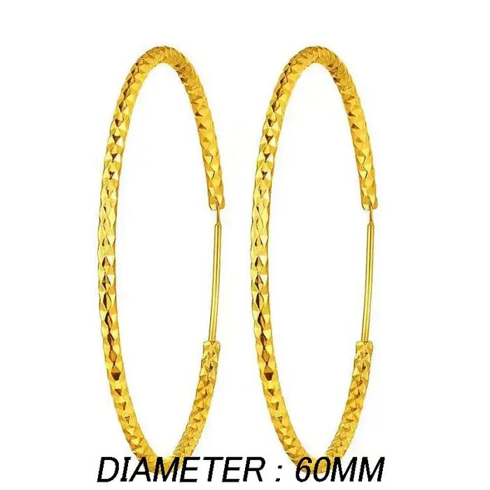 Boucles d'oreilles créoles à la mode pour femmes, argent sterling 925, dorure 24 carats, design moderne, audace et élégance, pour parties, anniversaires, cadeaux romantiques