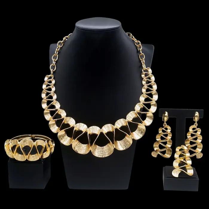 Ensemble de bijoux pour femmes plaqué or