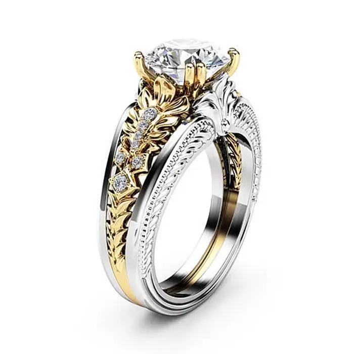 Bague Vintage en or blanc 18 carats avec diamant