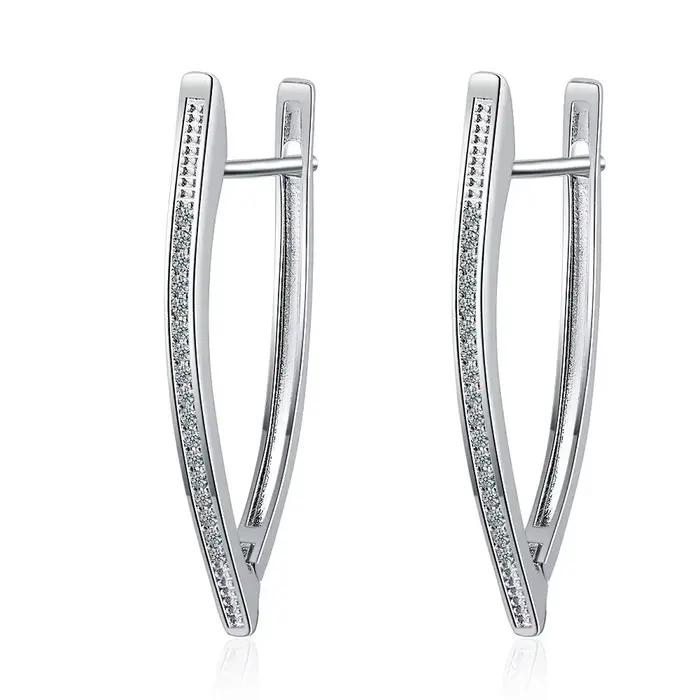 Boucle d'oreille 18 carats en or véritable, bijoux originaux en diamant, pierres précieuses Orecchin