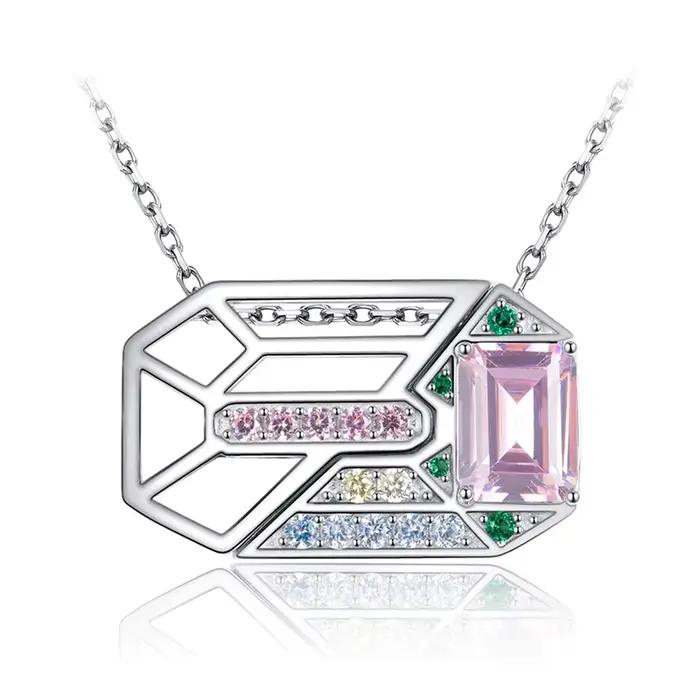 LARANCE JewelryPalace boucles d'oreilles en pierres précieuses pendentif bague en argent Sterling 925 plaqué or Rose jaune 14 carats bijoux pour femmes