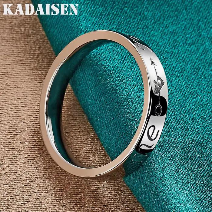Argent sterling 925 LOVE lisse 7-10 # Bague pour femmes