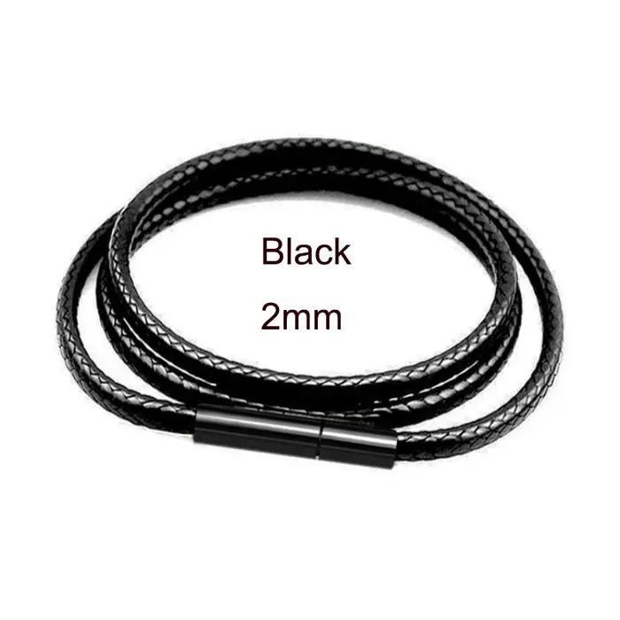Collier Chaîne en Cuir Noir pour Bricolage Fait Main Corde Tressée Occasions Spéciales Personnalisé