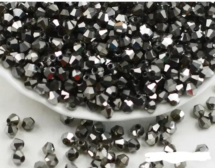 STENYA – Bijoux en cristal plaqué, 4mm, perles tchèques, nœud papillon Bicone, boucles d'oreilles, accessoires de collier