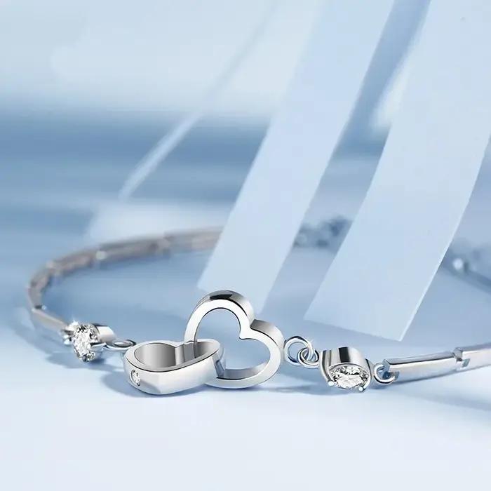 Bracelets et Joncs en Argent Sterling 925 avec Breloques pour Femme