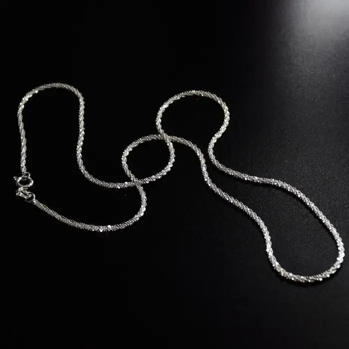 Collier en Argent Sterling S925 Cercle Scintillant Haute Qualité Accessoire Mode pour Femmes Occasions Spéciales