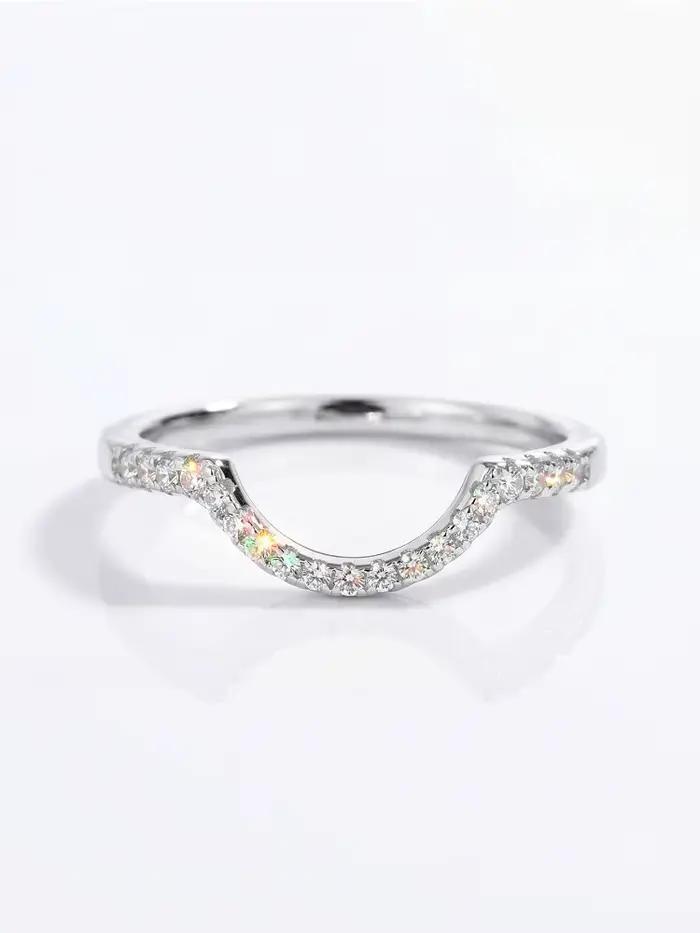 Bague en moissanite véritable argent sterling 925 pour mariage fiançailles alliance de luxe classique femmes