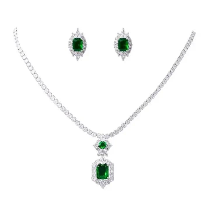 Ensemble de bijoux en argent regardé S925 pour femme