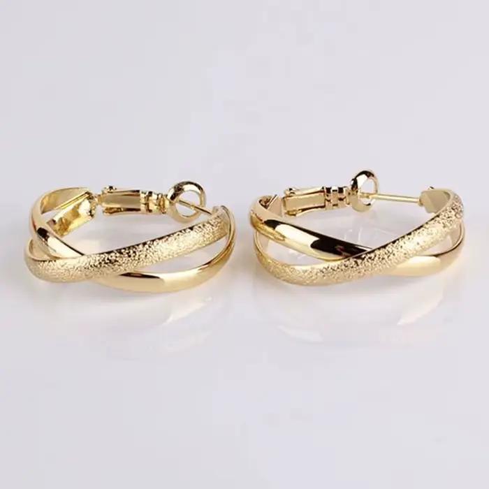 ALIZERO 925 argent Sterling mat or/or Rose boucles d'oreilles pour femmes dame bijoux mode magnifique bijoux cadeau de fête de mariage