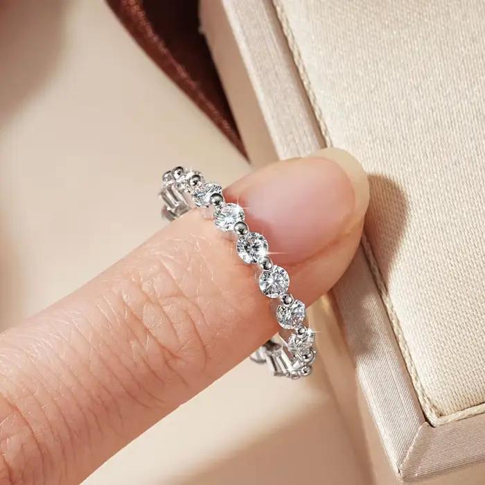 Lnkry – bague de fiançailles en moissanite pour femmes
