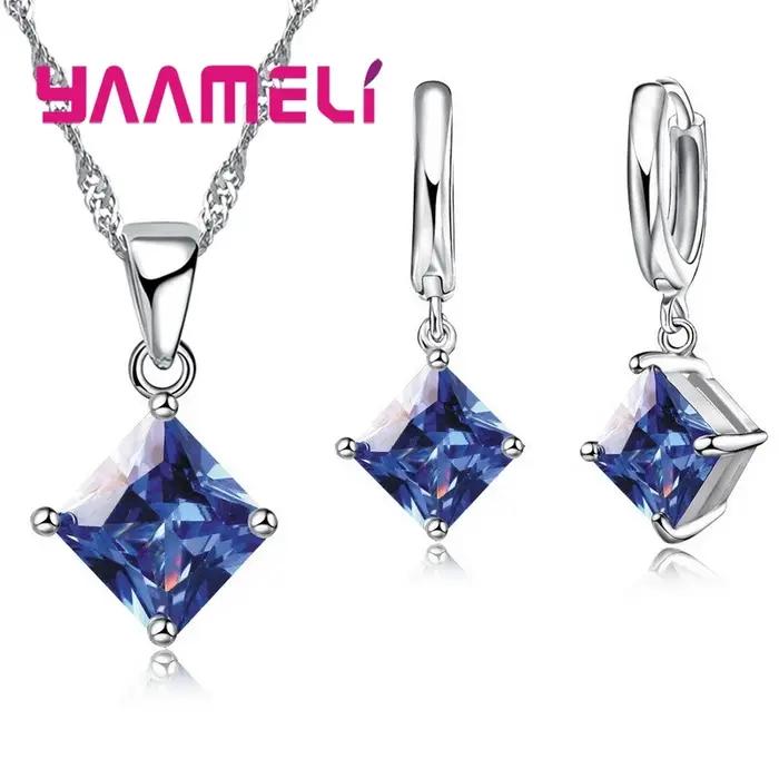 Ensembles de bijoux en argent regardé 925 pour femmes