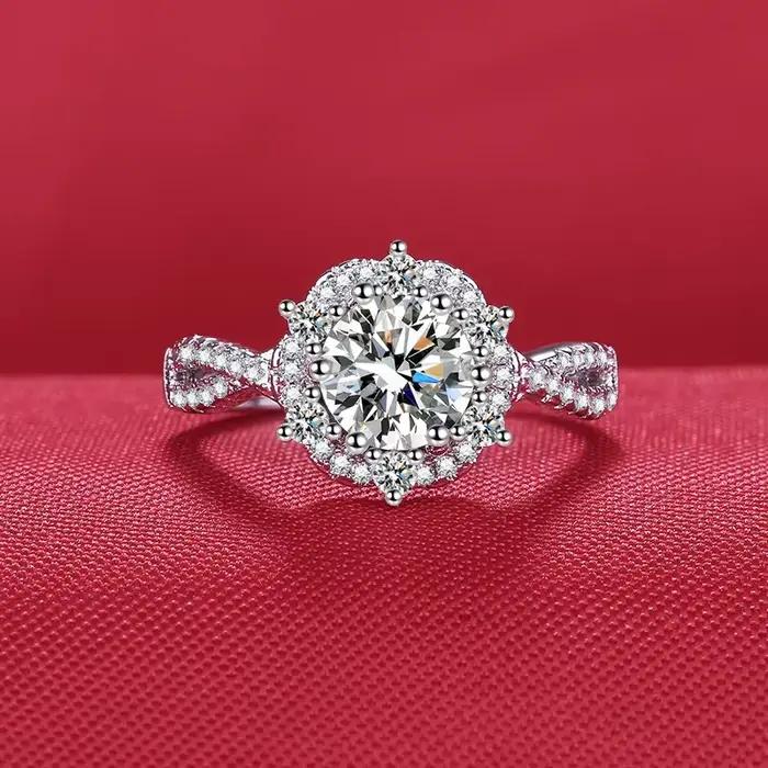 Bagues Solitaires Ajustables Bijoux de Luxe Bague pour Femme Demande en Mariage