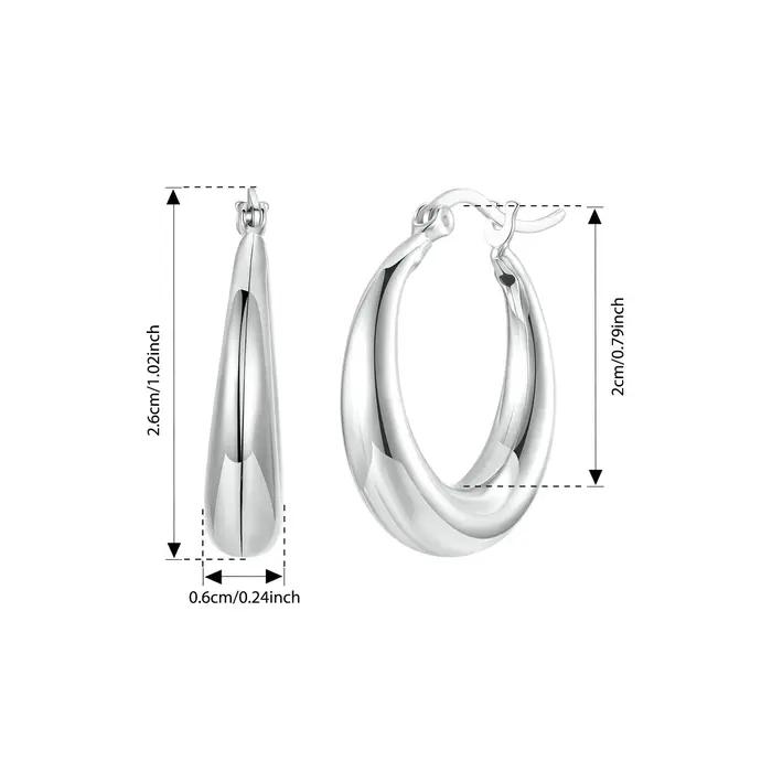 Boucles d'oreilles créoles brillantes hypoallergéniques pour femmes avec motifs floraux classiques bijoux cadeau occasions spéciales