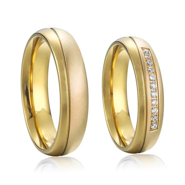 Bagues de mariage alliances de fiançailles classiques en zirconium pour homme et femme occasions spéciales romantiques