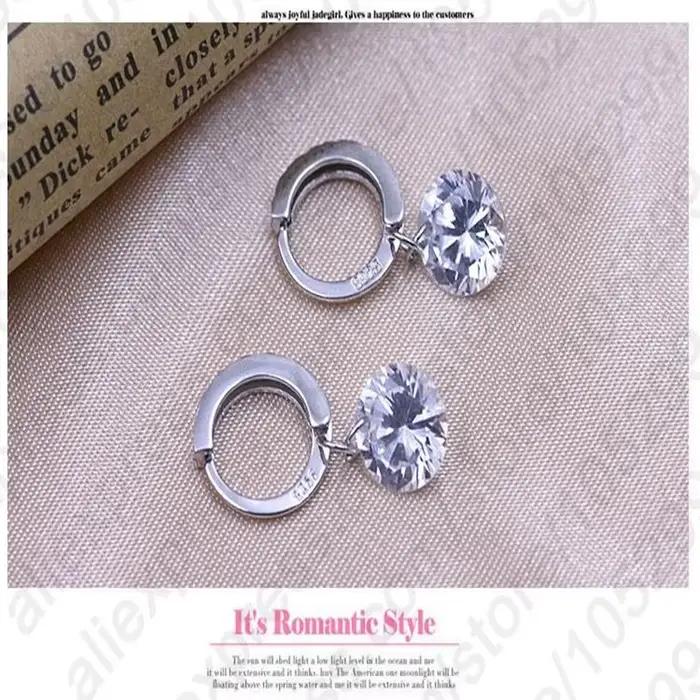 Boucles d'oreilles personnalisées en argent regardé 925 pour femmes