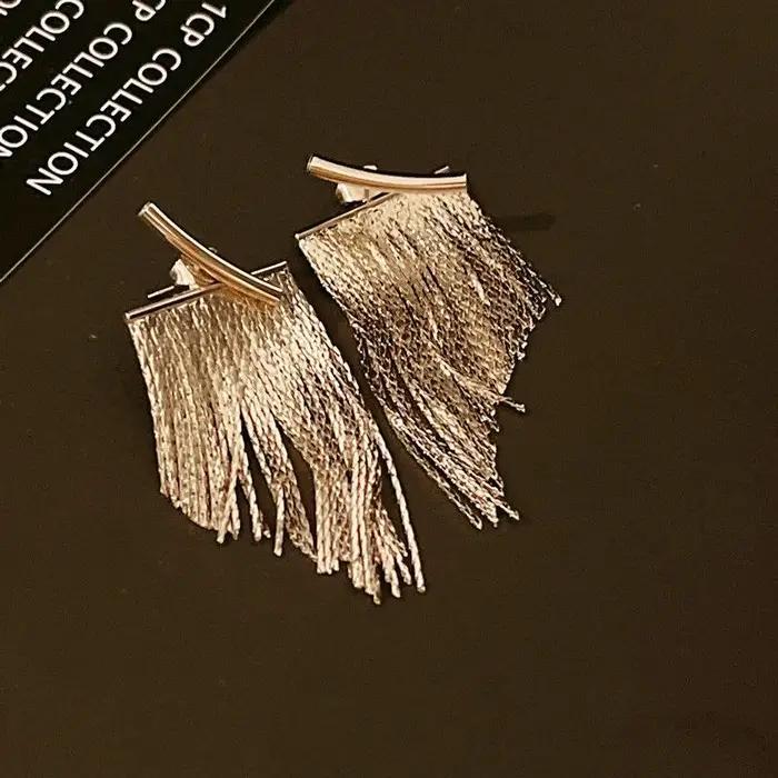 Boucles d'oreilles longues à pampilles scintillantes pour femmes