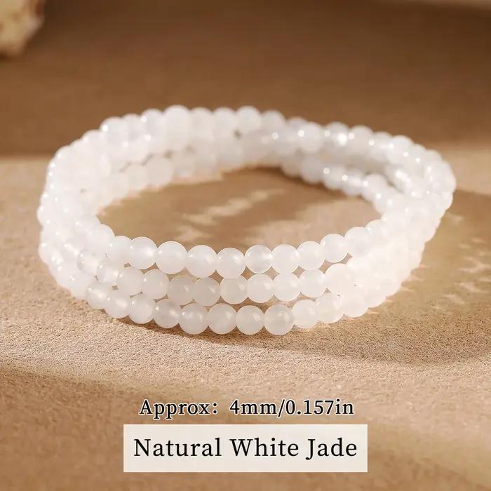 JD – Bracelet multicouche en pierre naturelle aigue-marine et Jade pour femmes