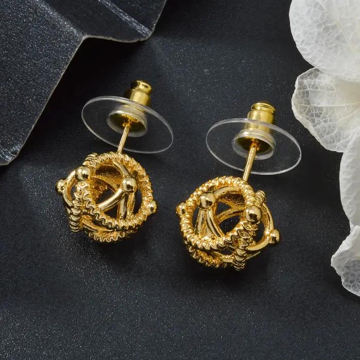 Diana bébé bohême luxe Dubai boucles d'oreilles plaqué or mariage mariée bijoux pour femmes cadeau saint valentin